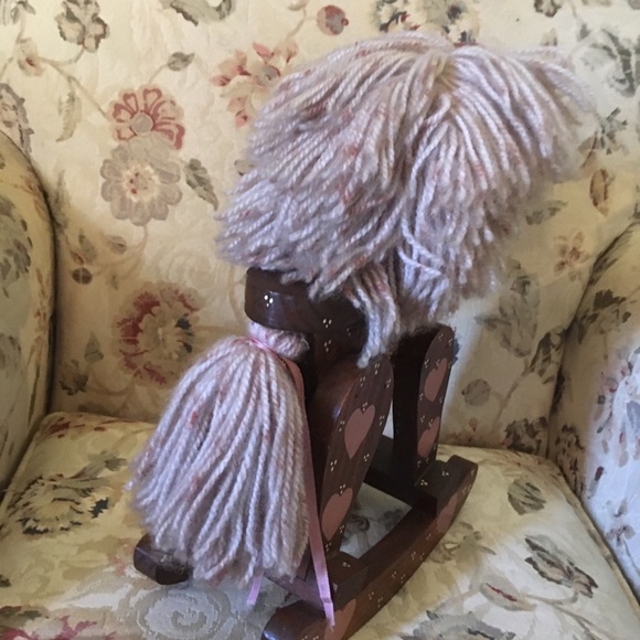 Preowned 13” Wooden Decor Hand Painted Rocking Horse - Picture 4 of 7
